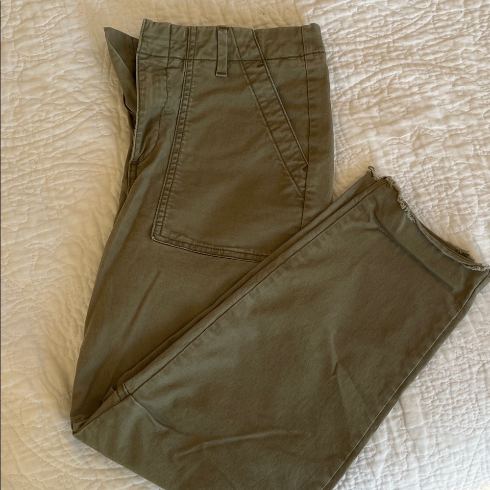 Banana Republic Girlfriend Authentic Chino Pant 6 Petite Khaki Stretch Cotton